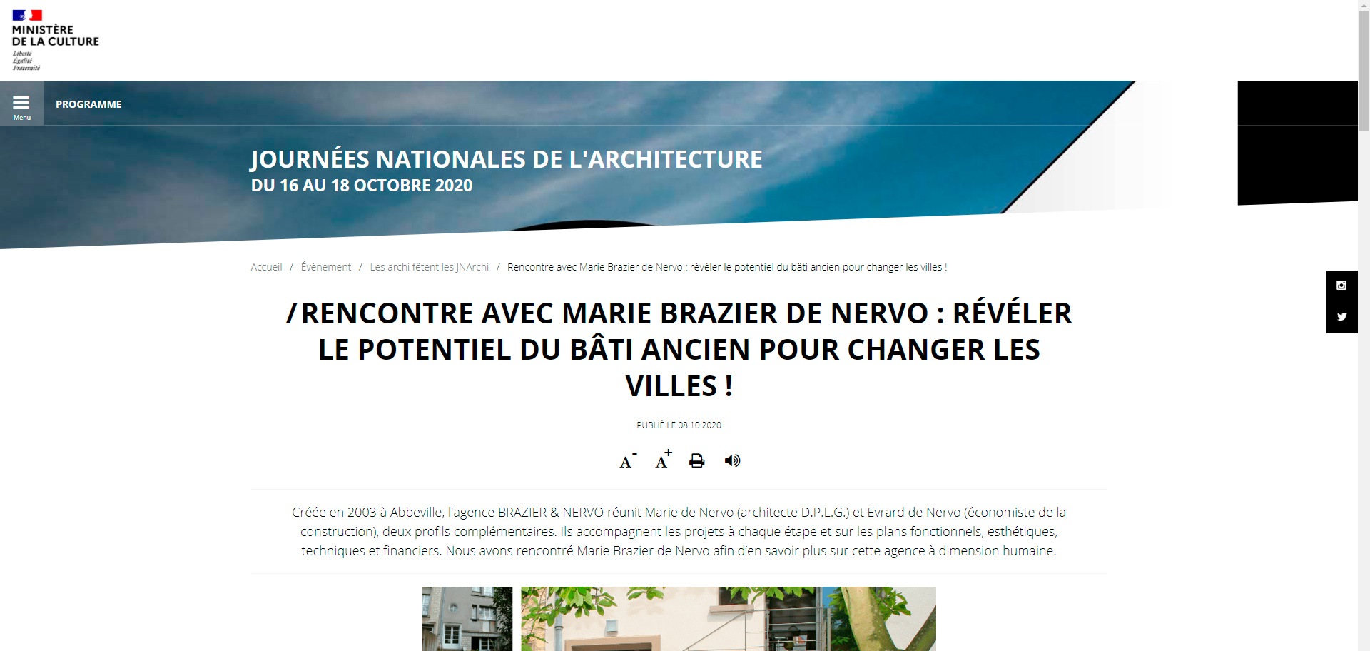 article ministere de la culture